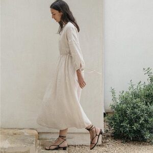 Elegant Cream Midi Dress